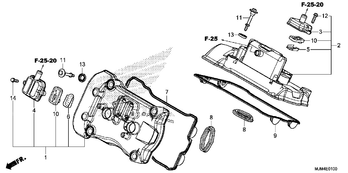 Diagrama de CYLINDER HEAD COVER