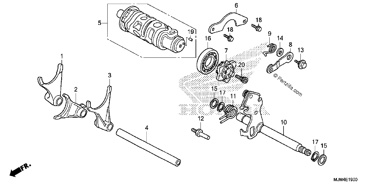 Diagrama de GEARSHIFT DRUM
