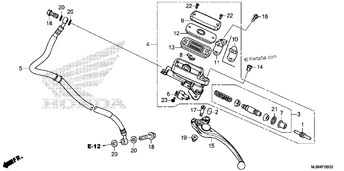 Diagrama de CLUTCH MASTER CYLINDER