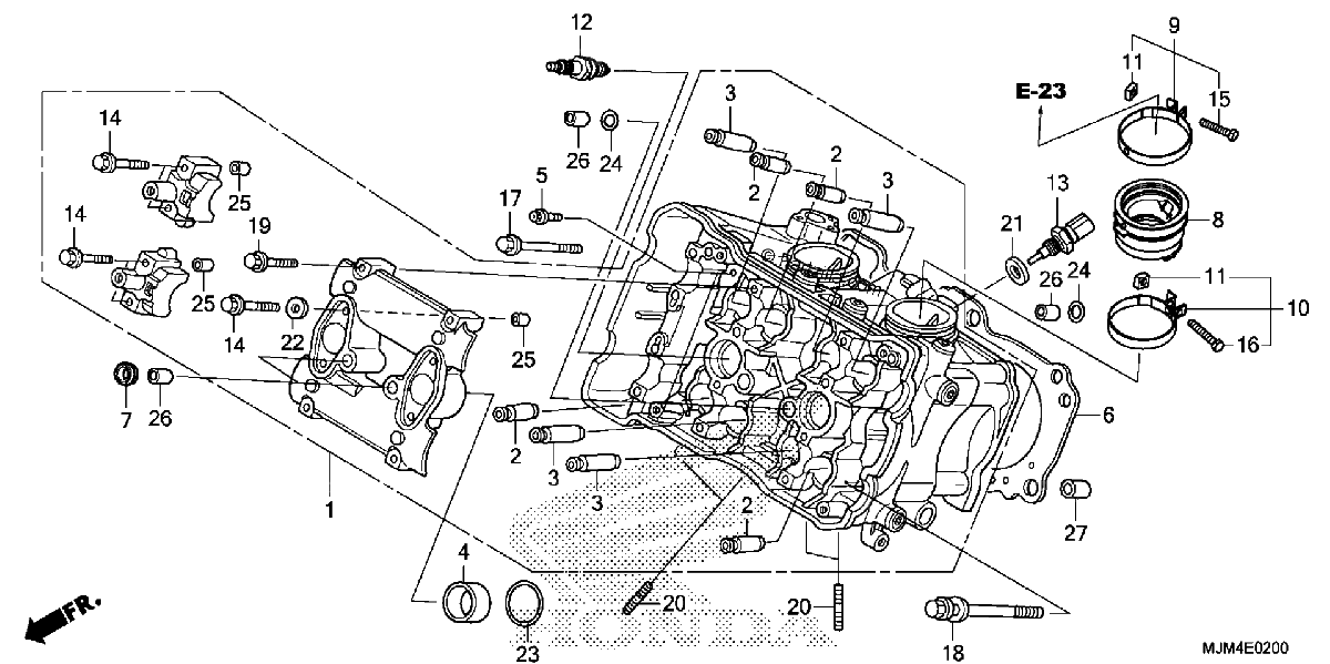 Diagrama de CYLINDER HEAD FR