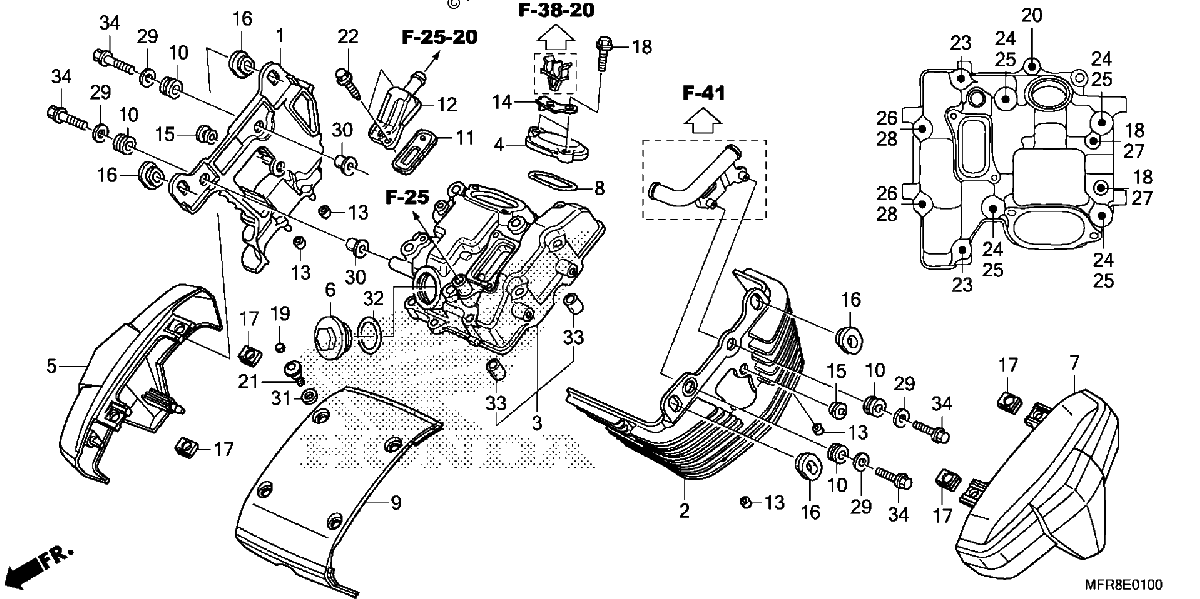 Diagrama de FRONT CYLINDER HEAD COVER