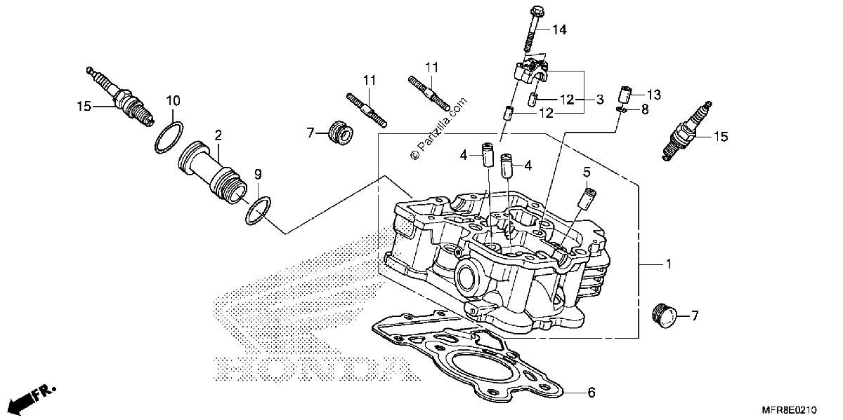 Diagrama de REAR CYLINDER HEAD