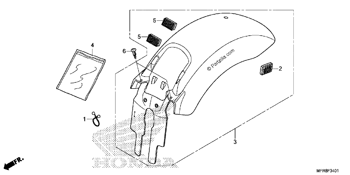 Diagrama de REAR FENDER 2