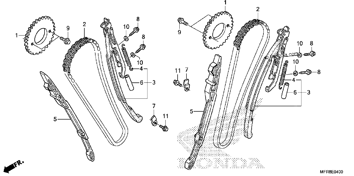 Diagrama de CAM CHAIN TENSIONER