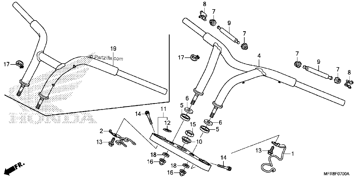 Diagrama de HANDLEBAR TOP BRIDGE 1