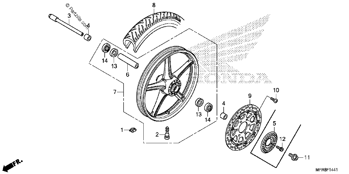 Diagrama de FRONT WHEEL 2