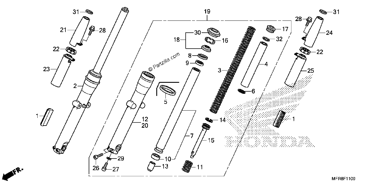 Diagrama de FRONT FORK 1