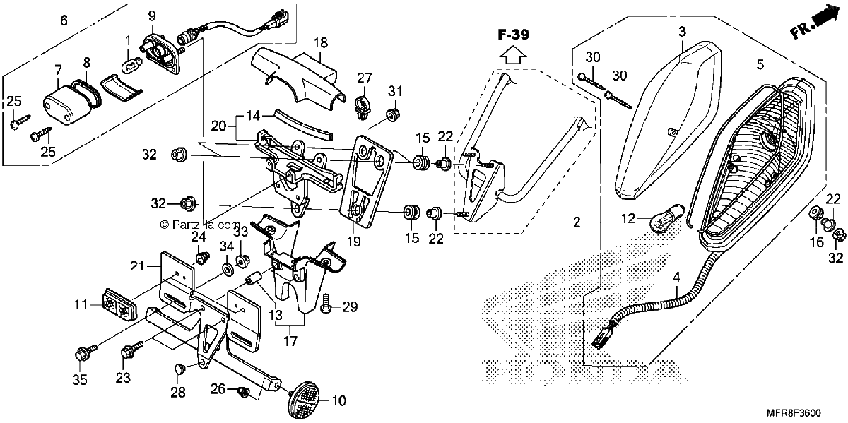 Diagrama de TAILLIGHT LICENSE LIGHT 1