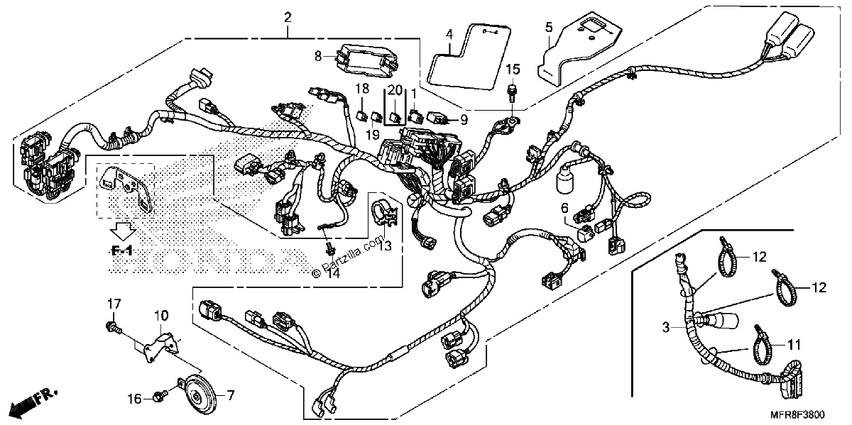 Diagrama de WIRE HARNESS 1