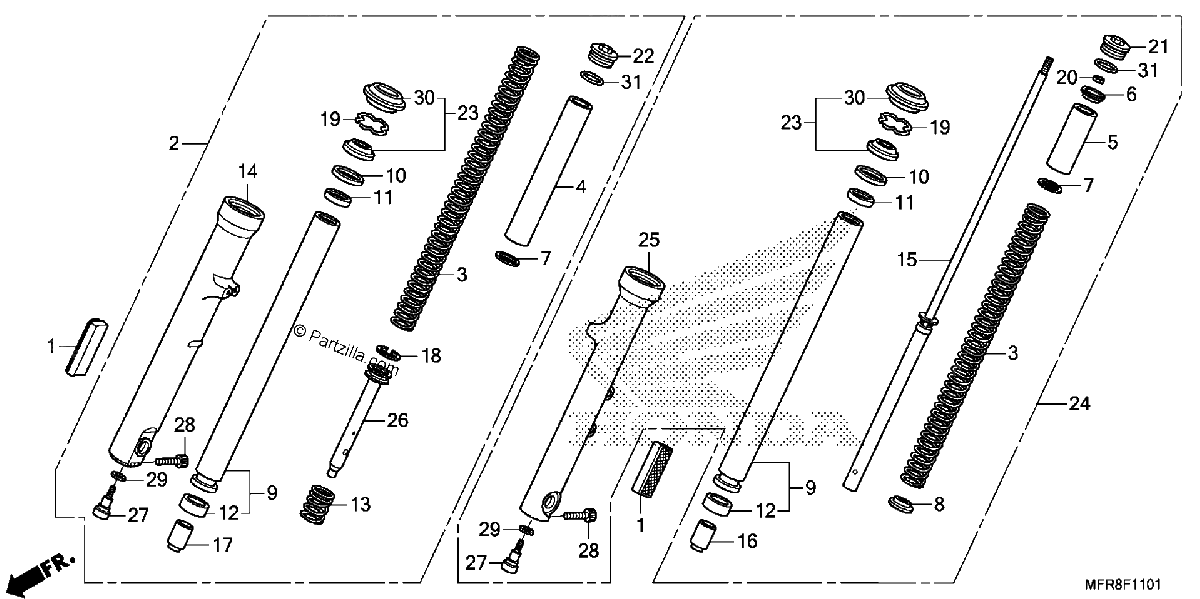 Diagrama de FRONT FORK 2