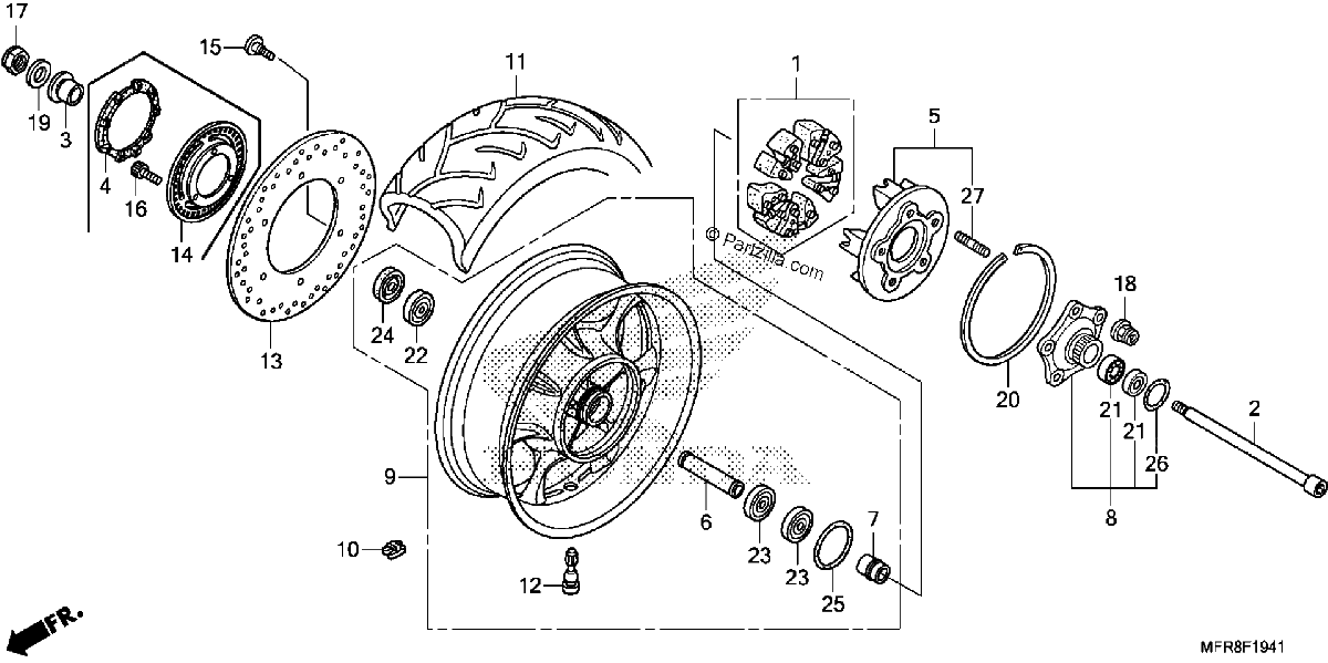 Diagrama de REAR WHEEL 2