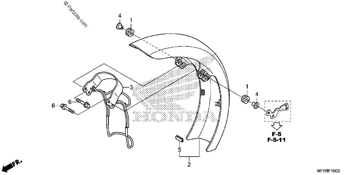 Diagrama de FRONT FENDER 3