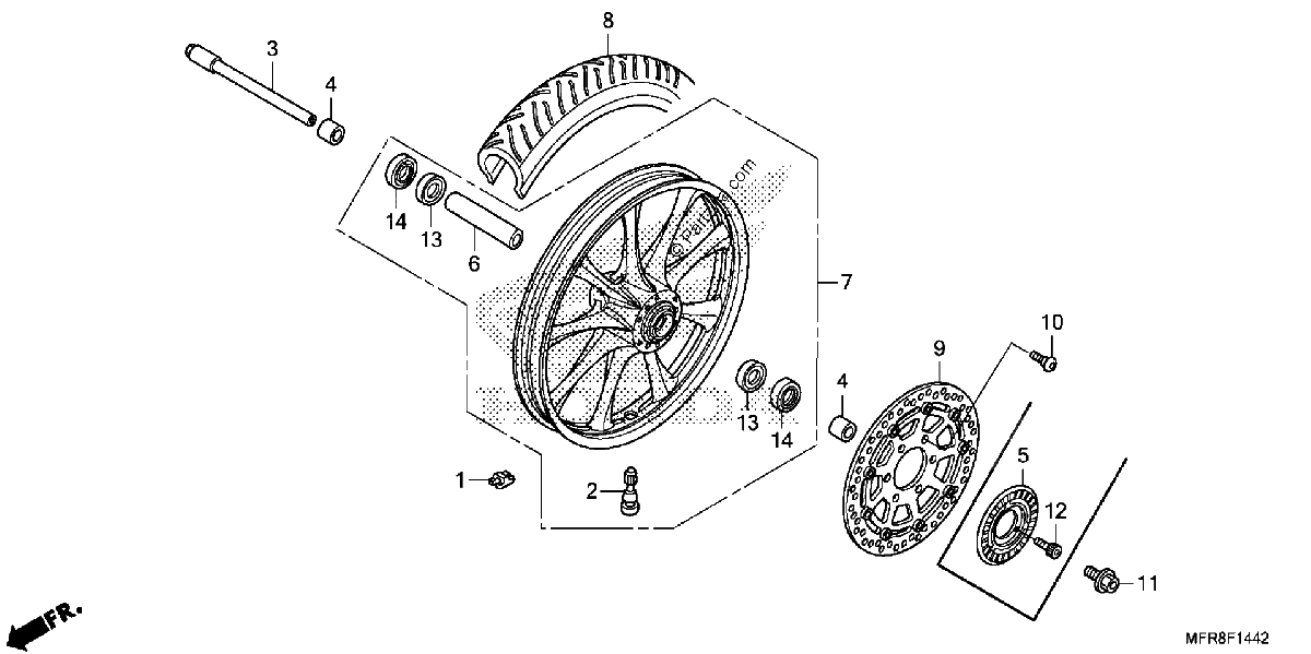 Diagrama de FRONT WHEEL 3