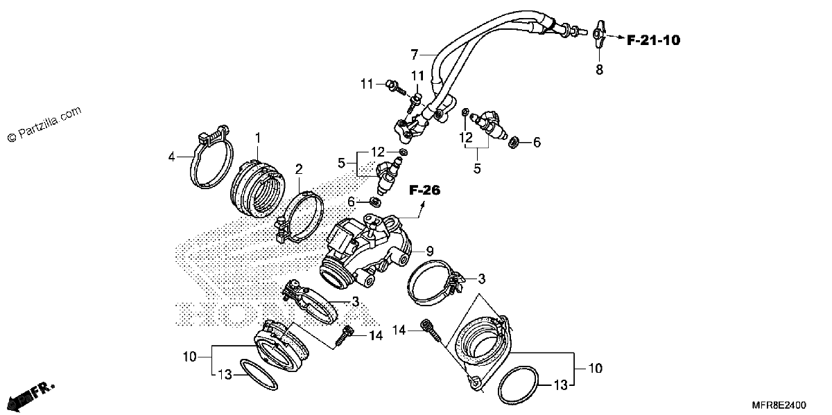 Diagrama de INTAKE MANIFOLD INJECTOR