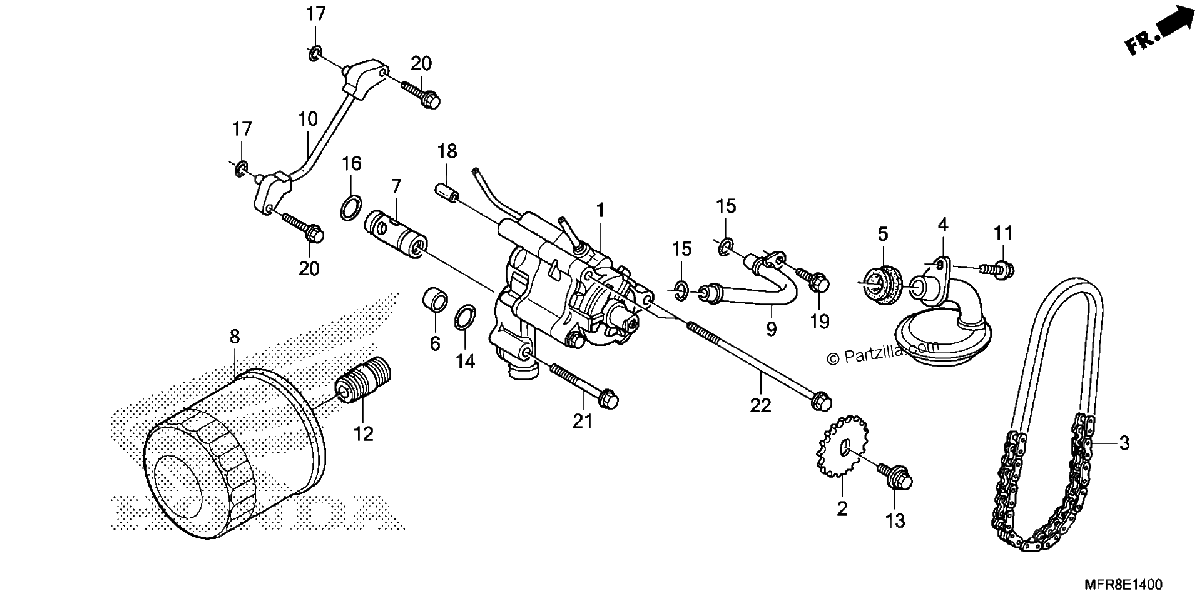 Diagrama de OIL FILTER OIL PUMP
