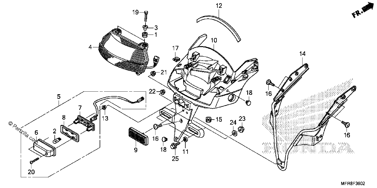 Diagrama de TAILLIGHT LICENSE LIGHT 3