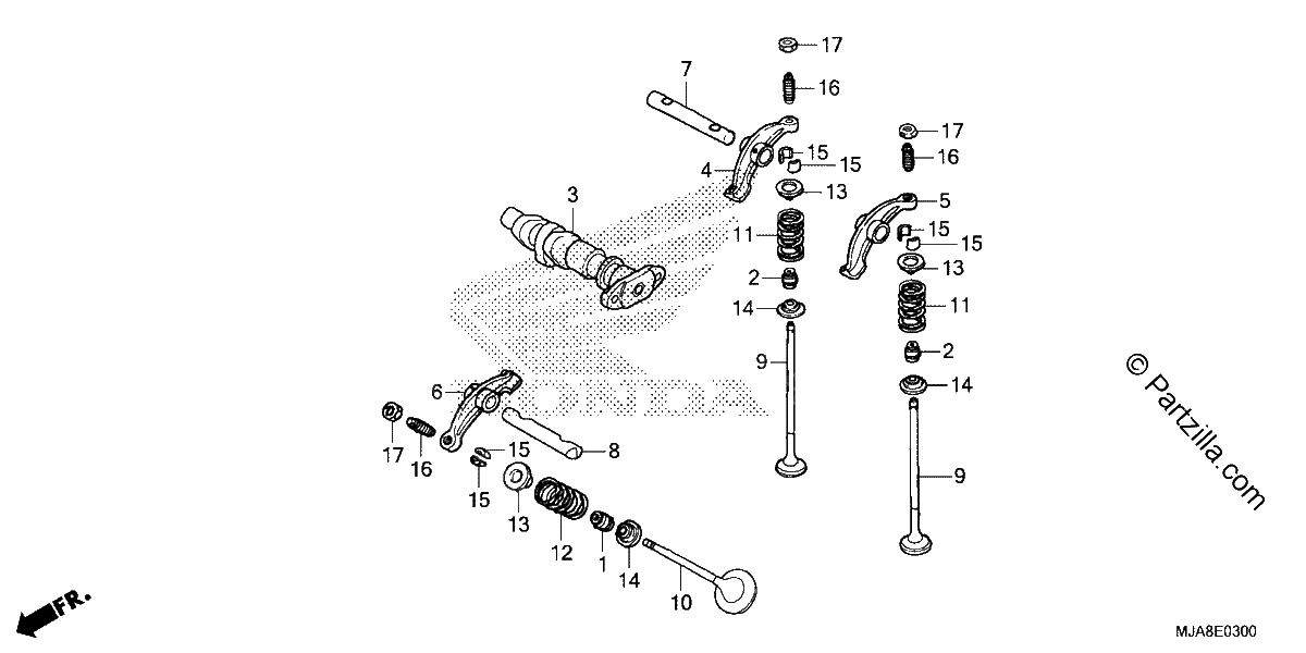 Diagrama de CAMSHAFT VALVE FRONT