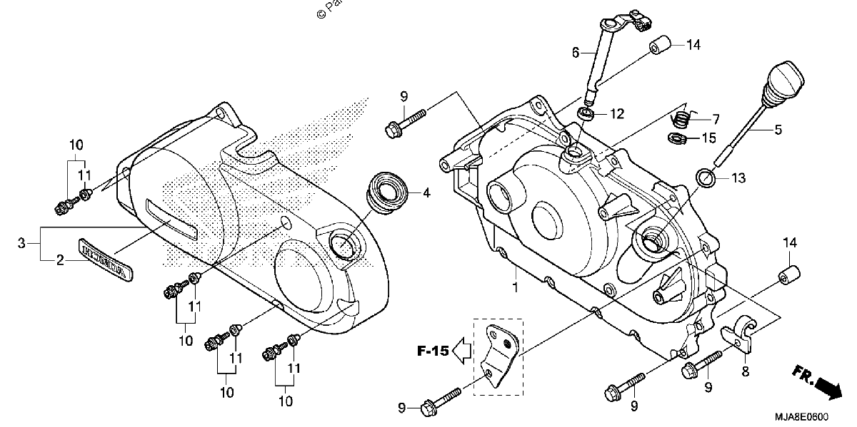 Diagrama de RIGHT CRANKCASE COVER