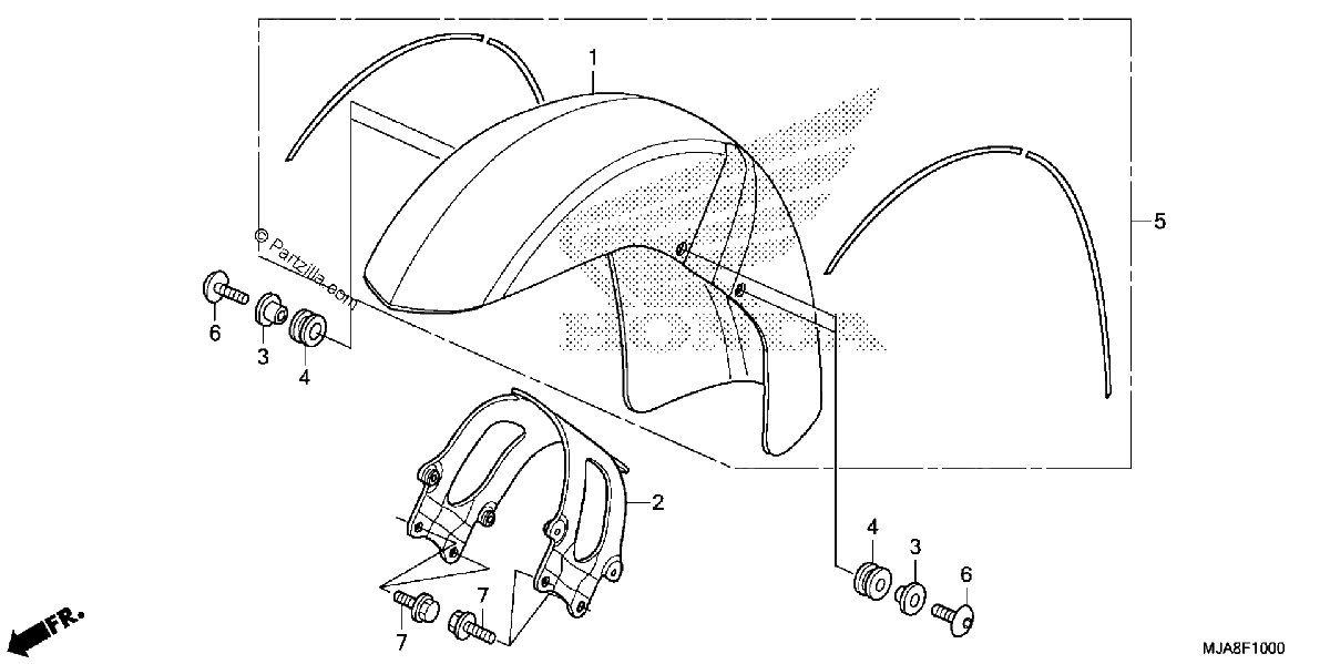 Diagrama de FRONT FENDER 1