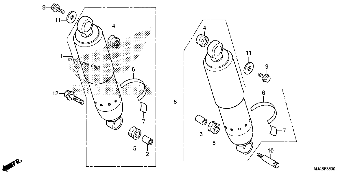 Diagrama de REAR SHOCK ABSORBER 1