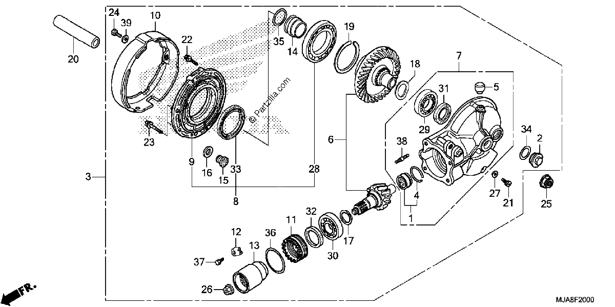 Diagrama de FINAL DRIVEN GEAR