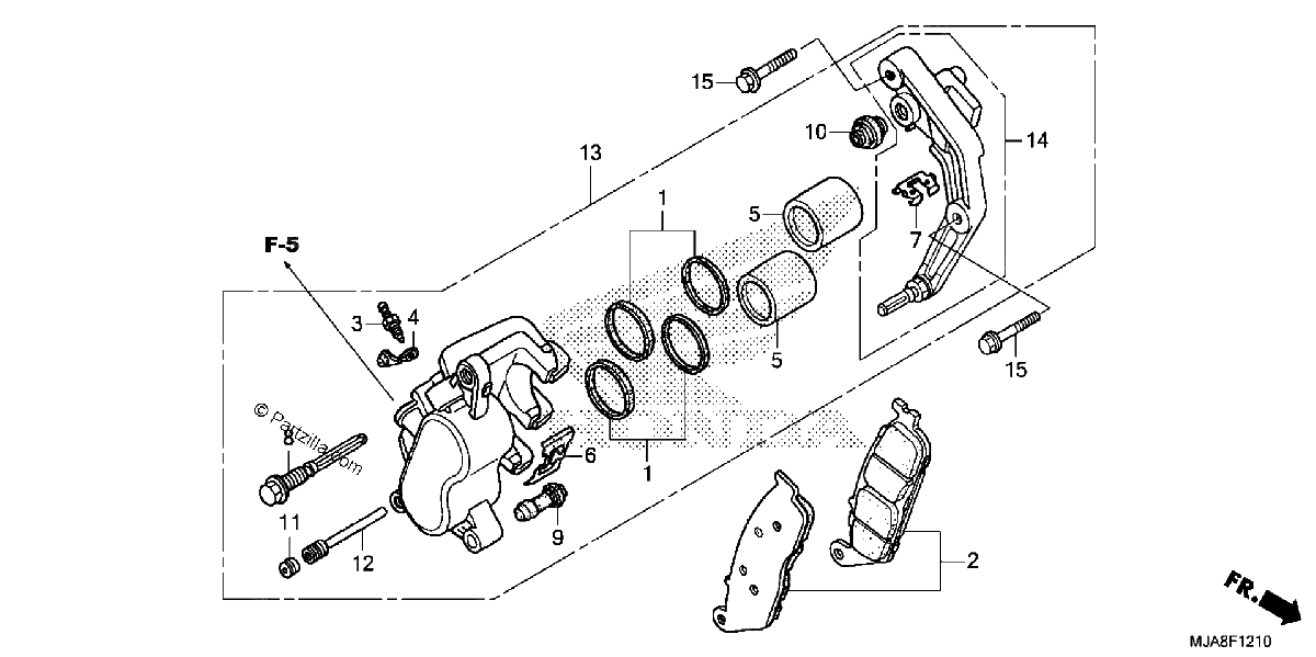 Diagrama de FRONT BRAKE CALIPER 1