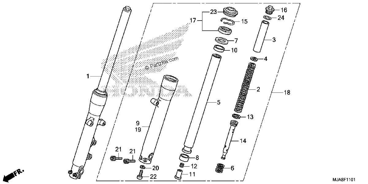 Diagrama de FRONT FORK 2