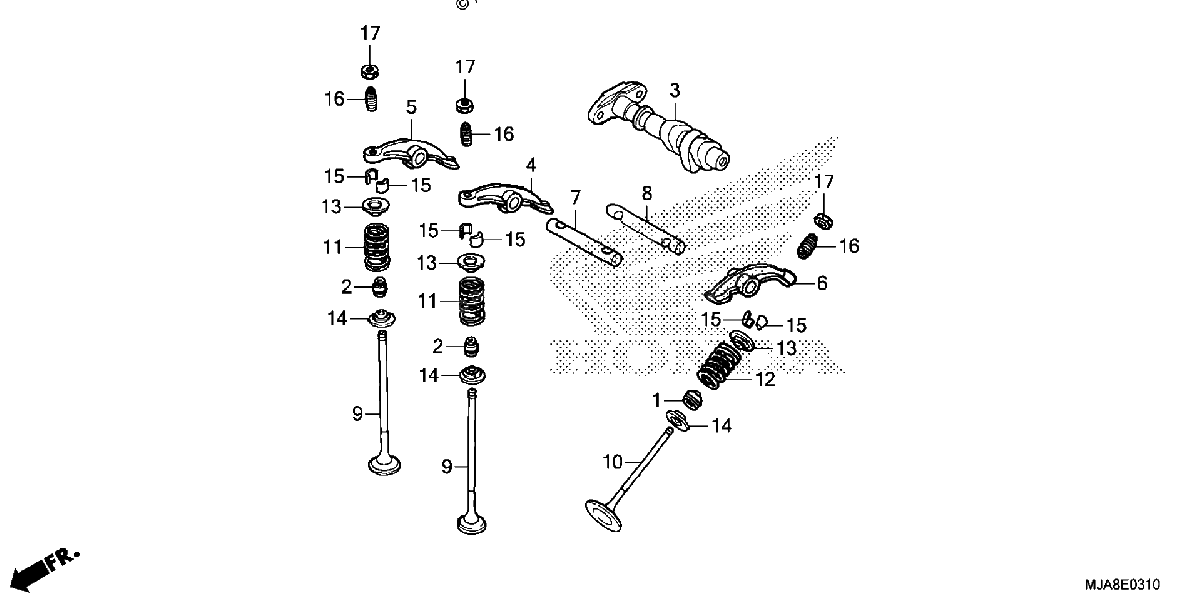 Diagrama de CAMSHAFT VALVE RR