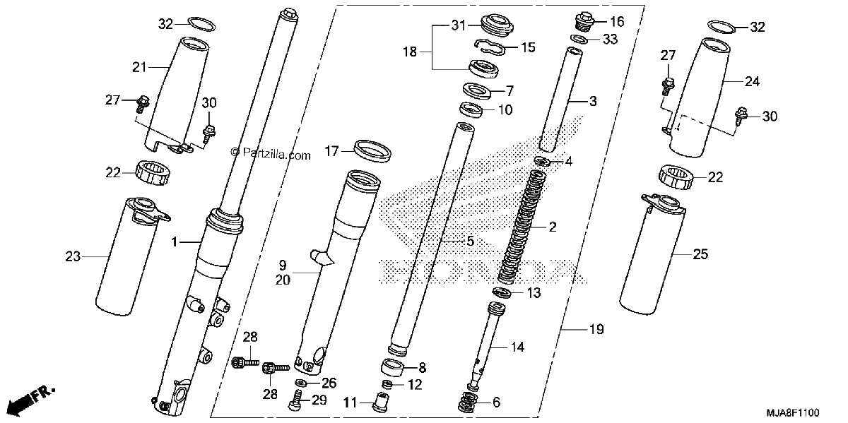 Diagrama de FRONT FORK 1
