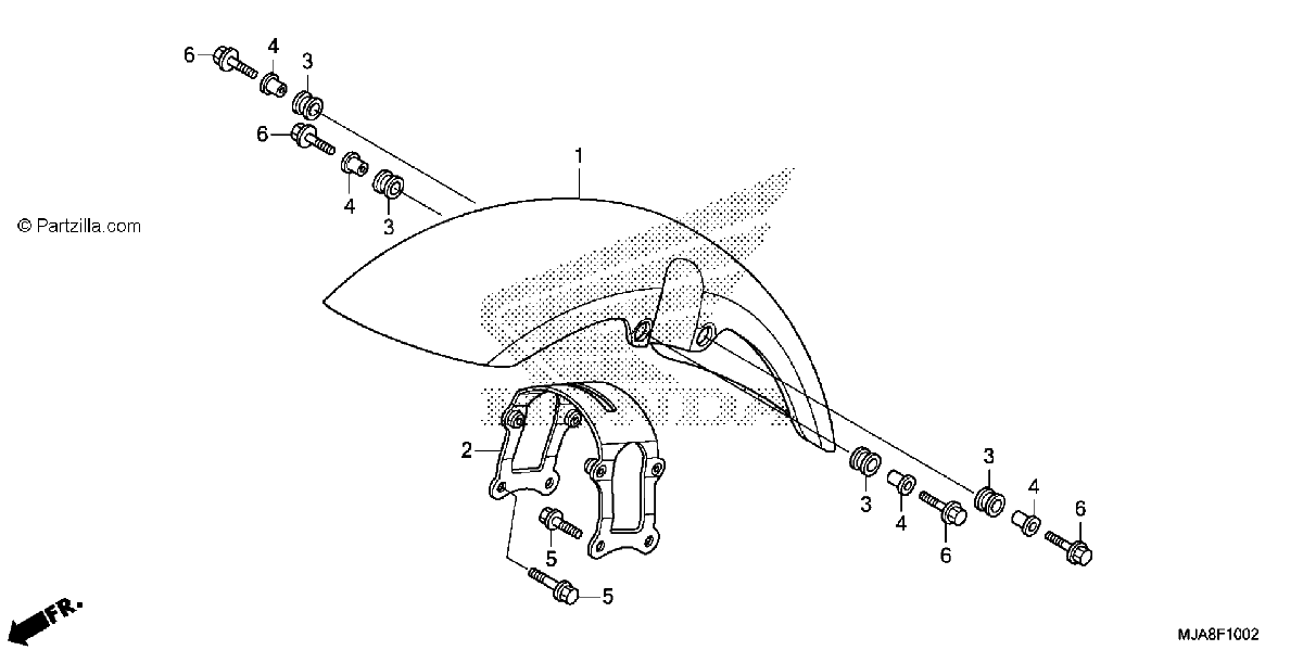 Diagrama de FRONT FENDER 3