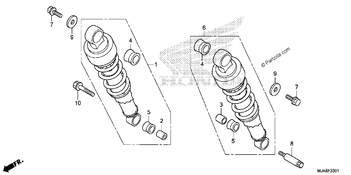 Diagrama de REAR SHOCK ABSORBER 2