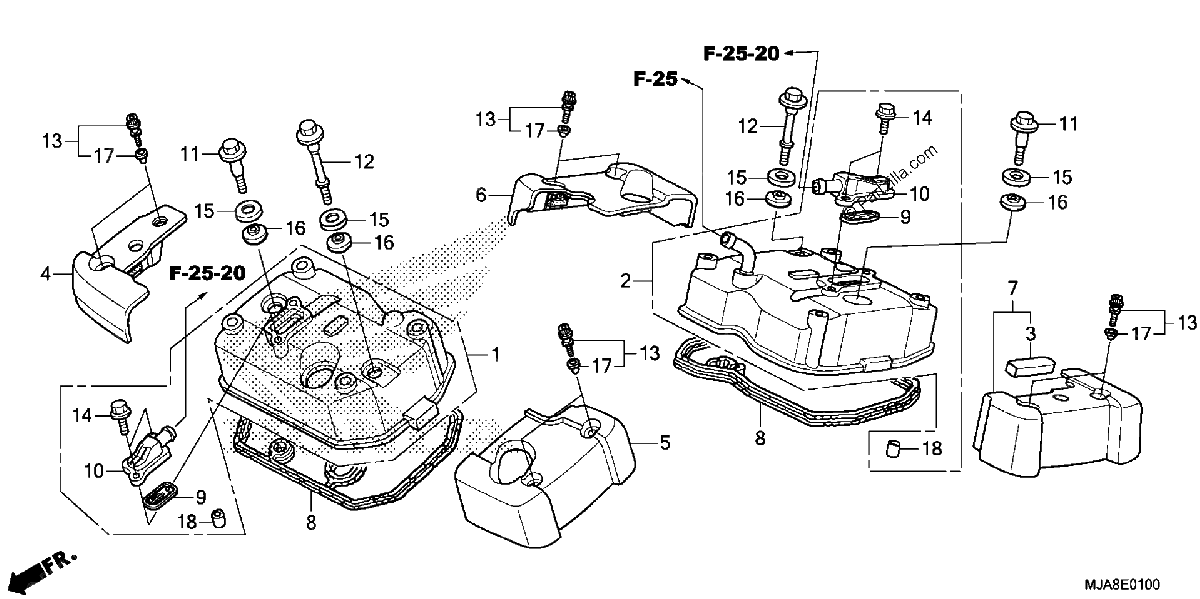Diagrama de CYLINDER HEAD COVER