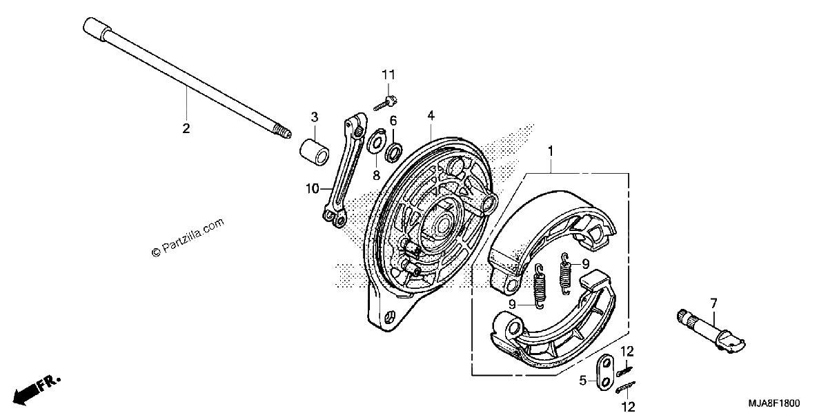 Diagrama de REAR BRAKE PANEL