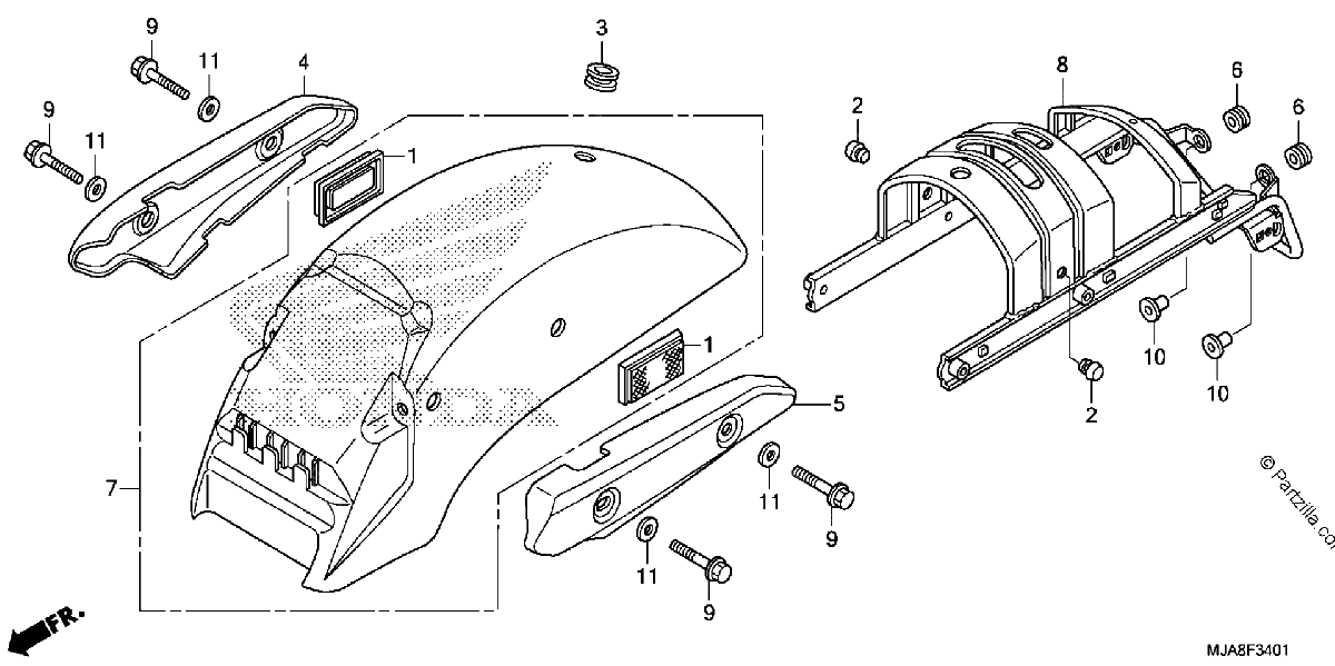 Diagrama de REAR FENDER 2