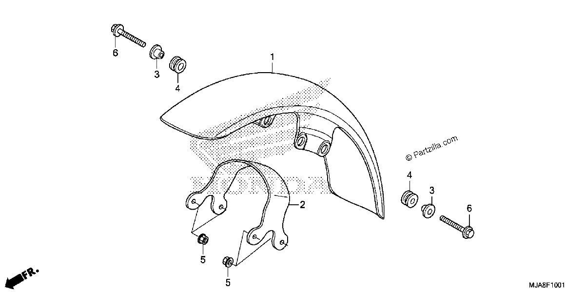 Diagrama de FRONT FENDER 2