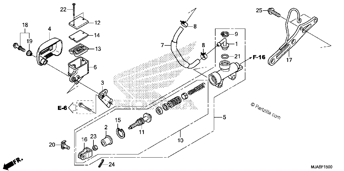 Diagrama de REAR BRAKE MASTER CYLINDER