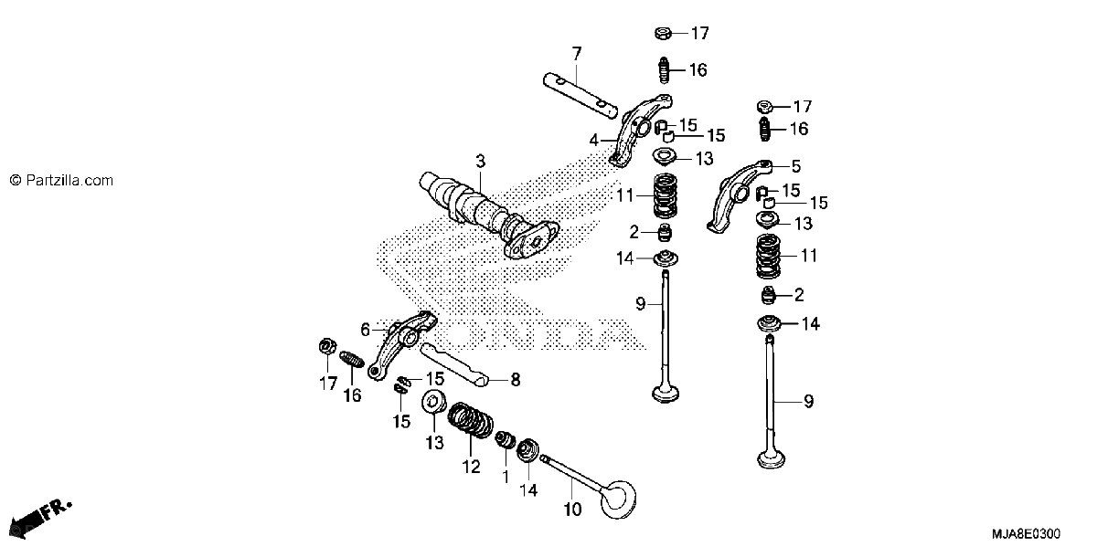Diagrama de CAMSHAFT VALVE FR