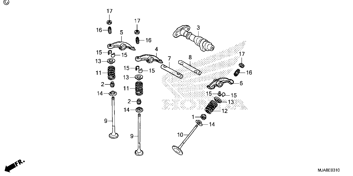 Diagrama de CAMSHAFT VALVE REAR