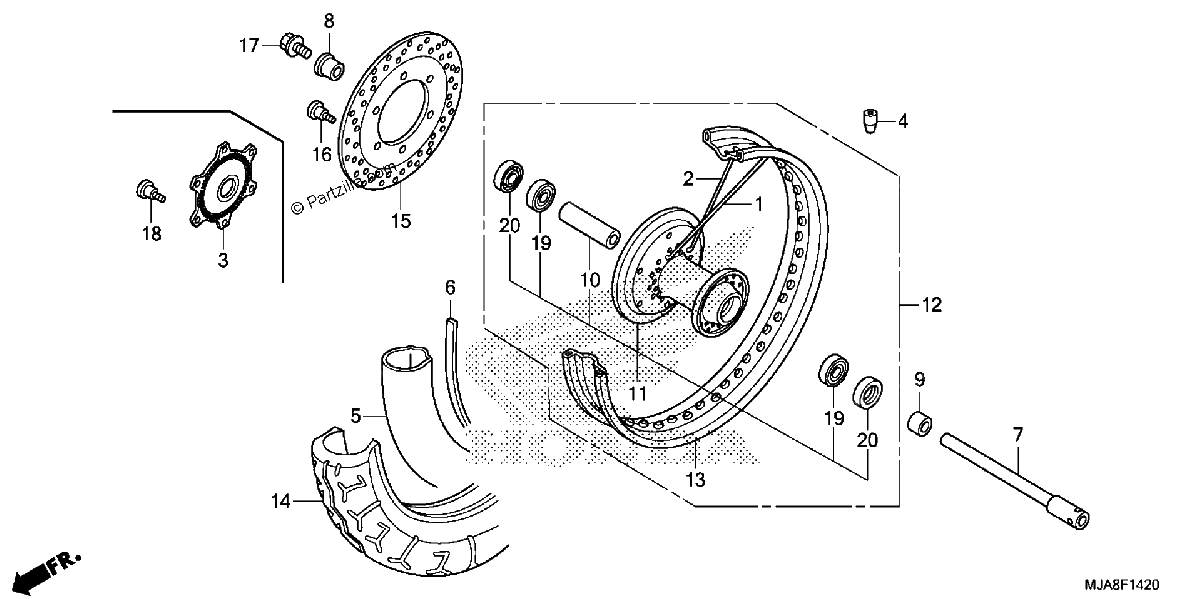 Diagrama de FRONT WHEEL