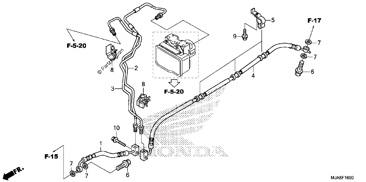 Diagrama de REAR BRAKE HOSE