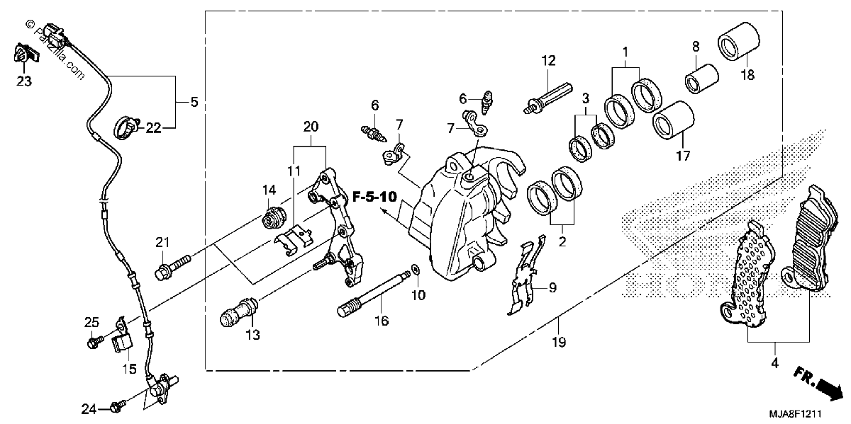 Diagrama de FRONT BRAKE CALIPER 2