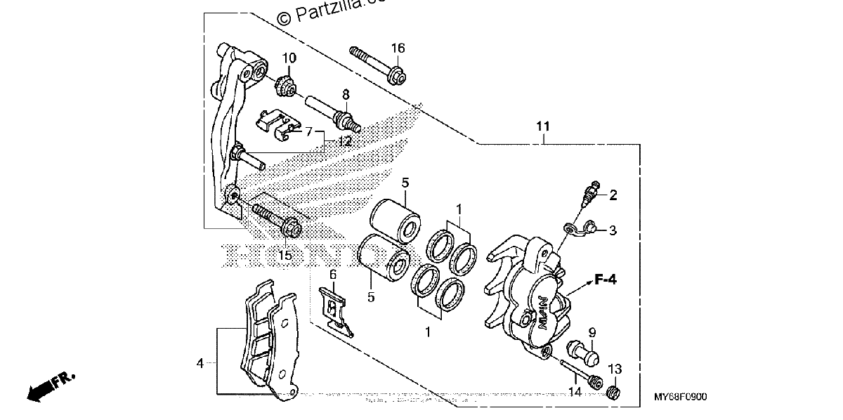 Diagrama de FRONT BRAKE CALIPER