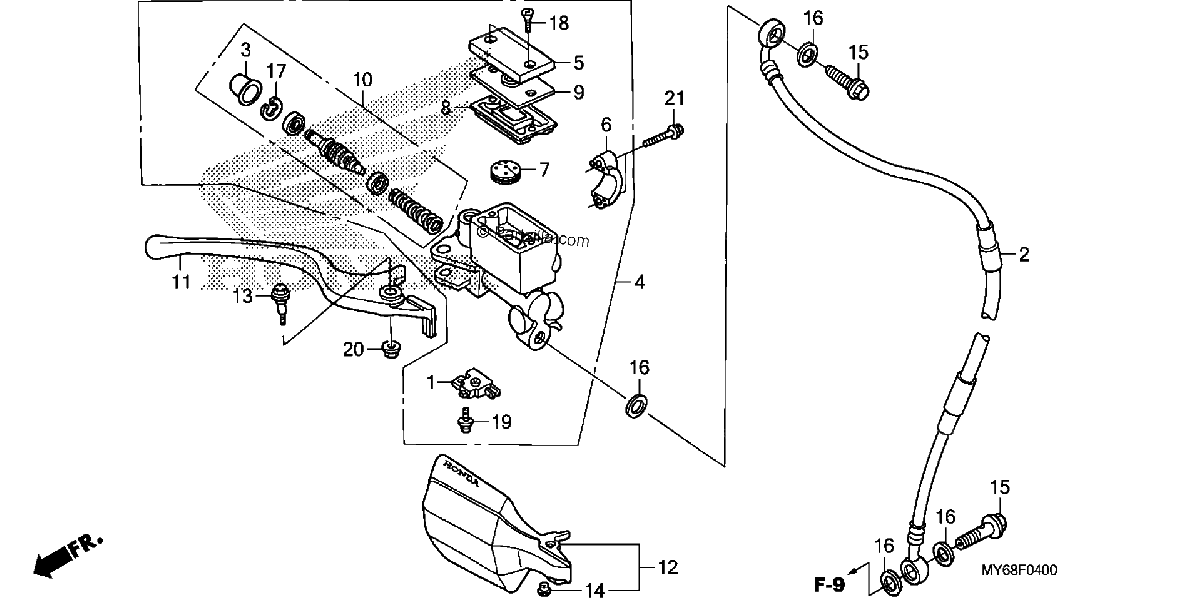 Diagrama de FRONT BRAKE MASTER CYLINDER