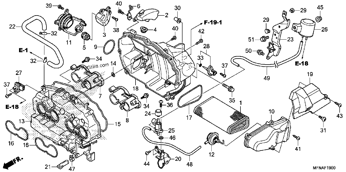 Diagrama de AIR CLEANER