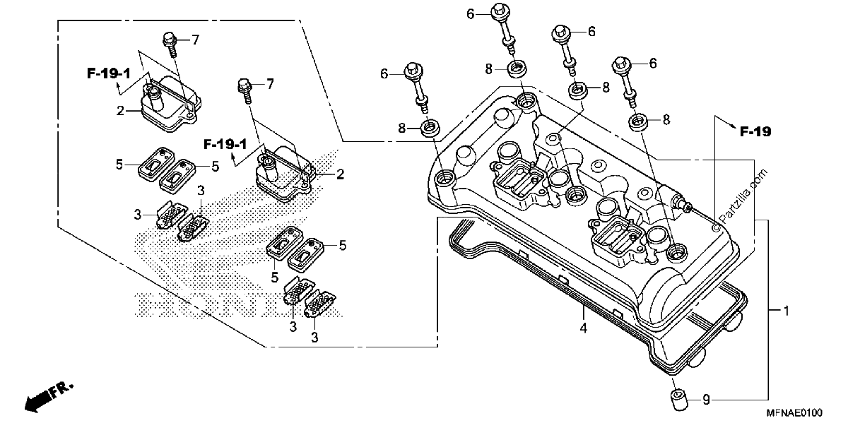 Diagrama de CYLINDER HEAD COVER