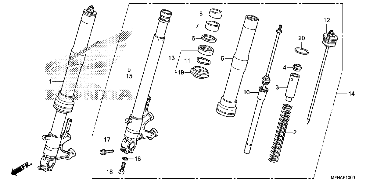 Diagrama de FRONT FORK
