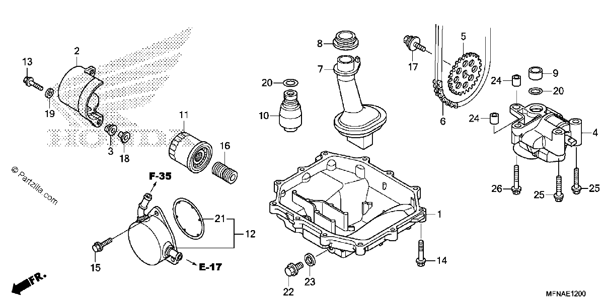 Diagrama de OIL PAN OIL PUMP