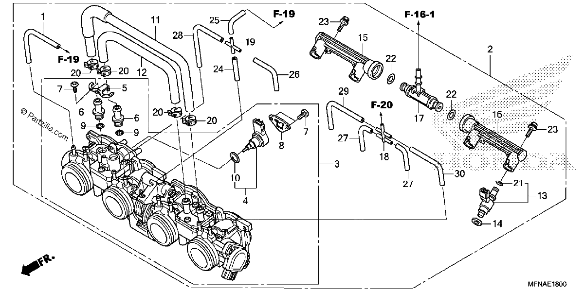 Diagrama de THROTTLE BODY