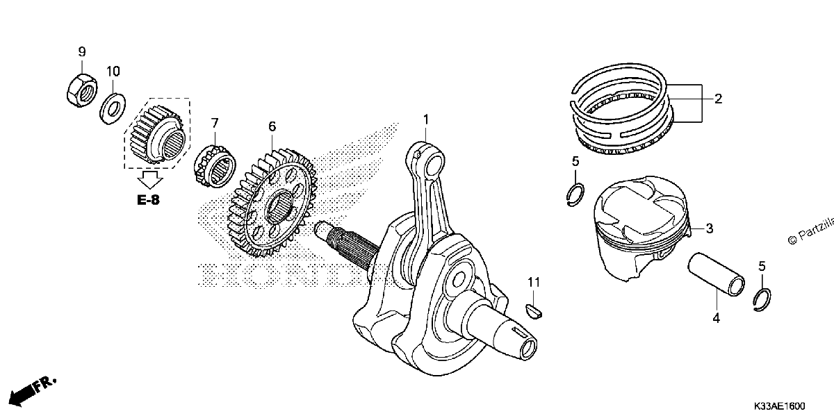 Diagrama de CRANKSHAFT PISTON