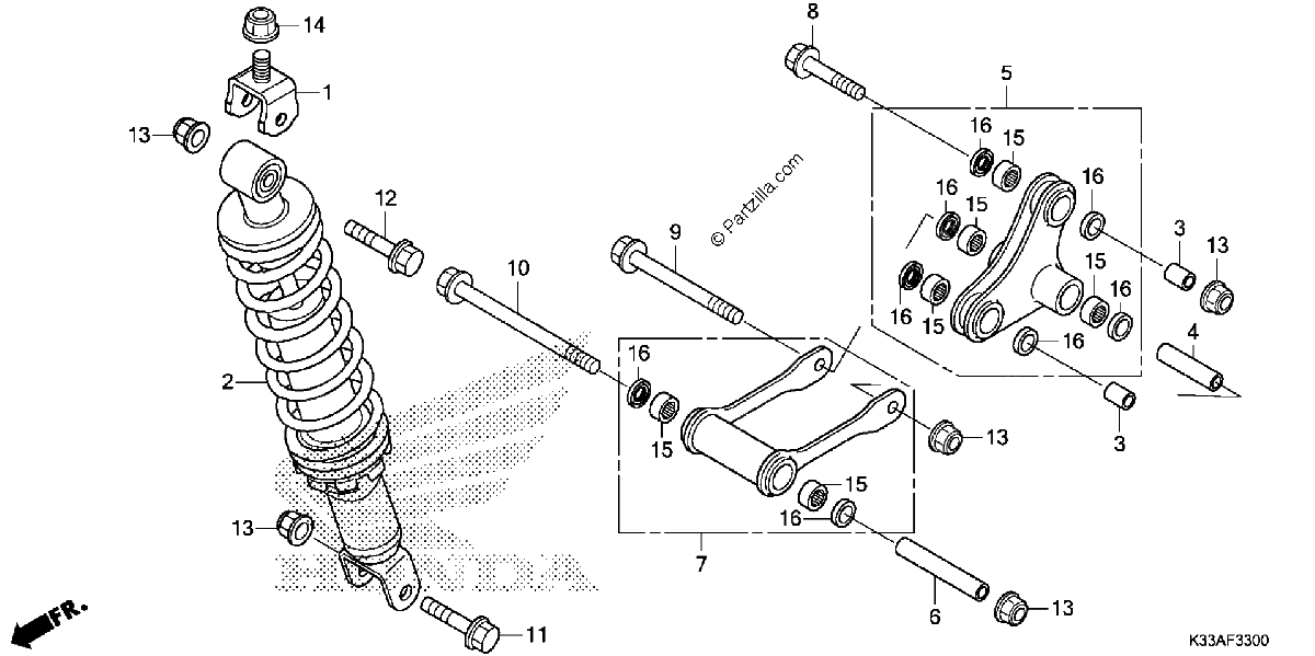 Diagrama de REAR SHOCK ABSORBER